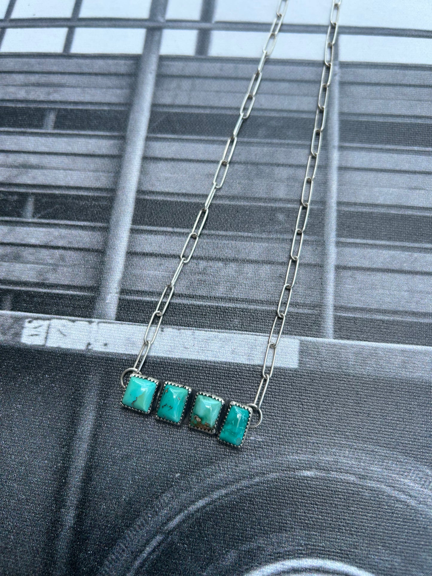 Paisley bar necklace