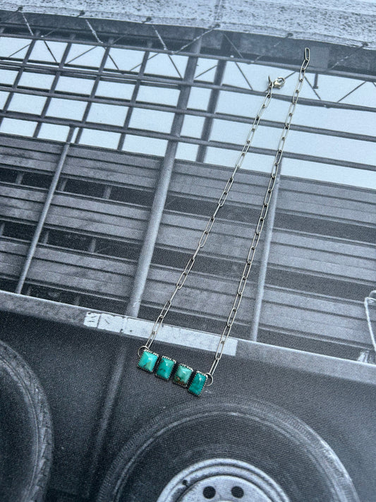 Paisley bar necklace